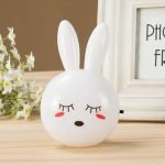 Chocozone Plug in Rabbit Night Lamp for Bedroom Night Light for Kids Room (White)