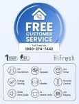 HIFRESH Air Cooler for Home, Mute Operation, 107CM Tower Cooler w/Remote & LED Display, 4 Mode & 3 Speed, 12H Timer, 26 Feet Air Delivery, 4L Water Tank, 4 Ice Packs, 70° Swing Control, 80W Low Power