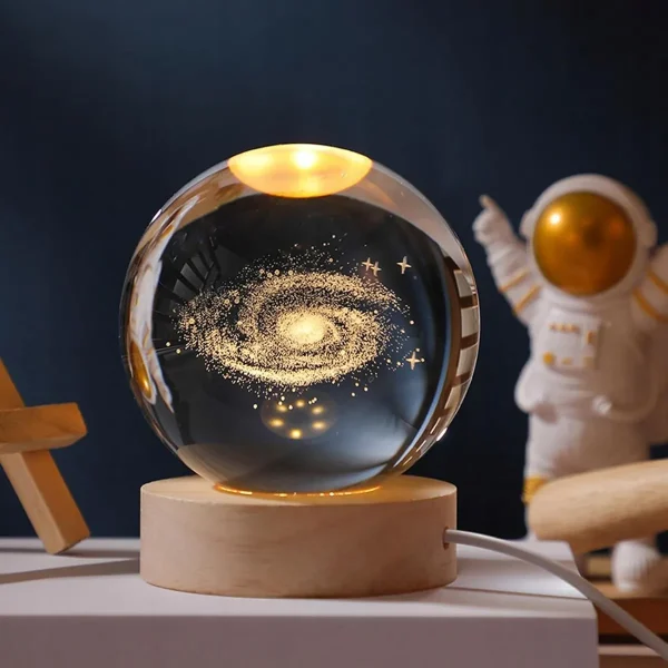 Galaxy Crystal Ball LED Night Light – 3D